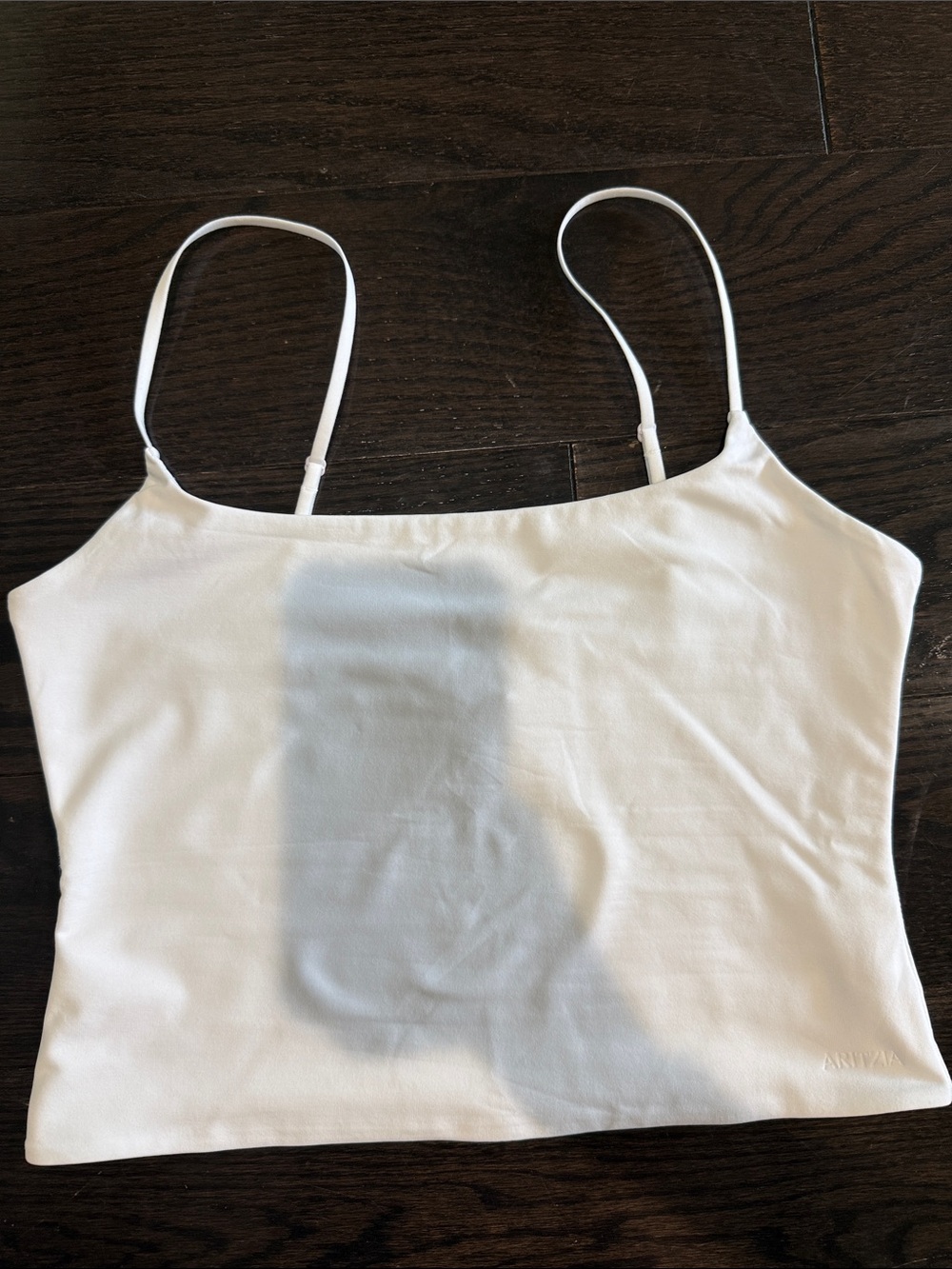Aritzia White Slim-Strap Cropped Camisole never worn